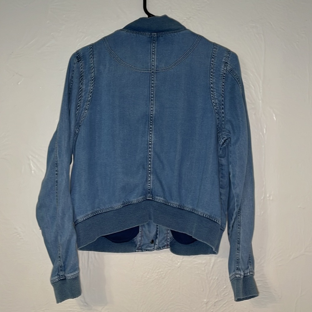 Anthropologie Lyocell Bomber Jacket - Picture 2 of 6